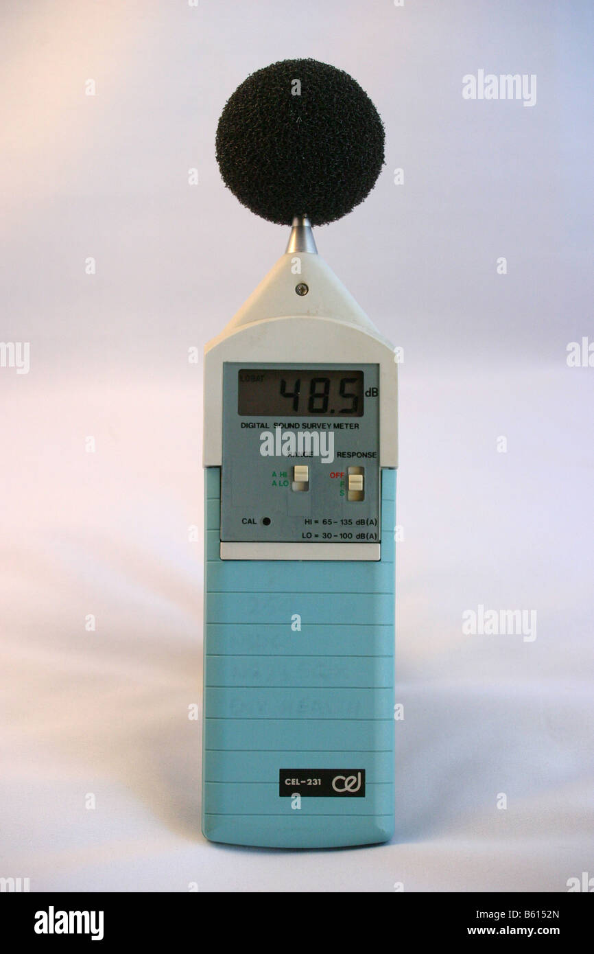 digital sound survey meter or noise level meter used for measuring