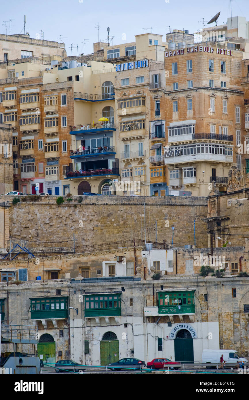 City view of Grand Harbour, La Valletta, Malta, Europe Stock Photo