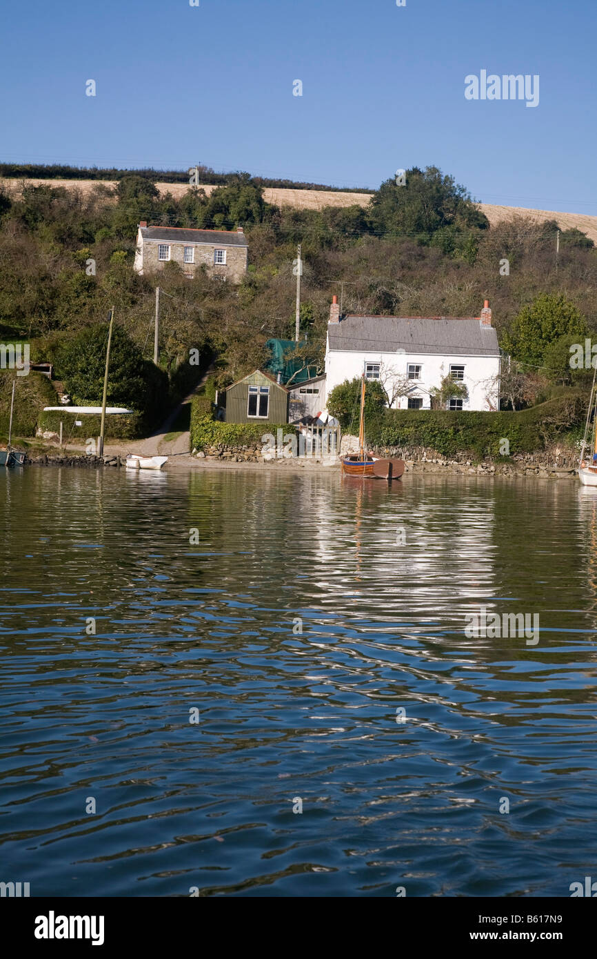 coombe from the river fal cornwall Stock Photo
