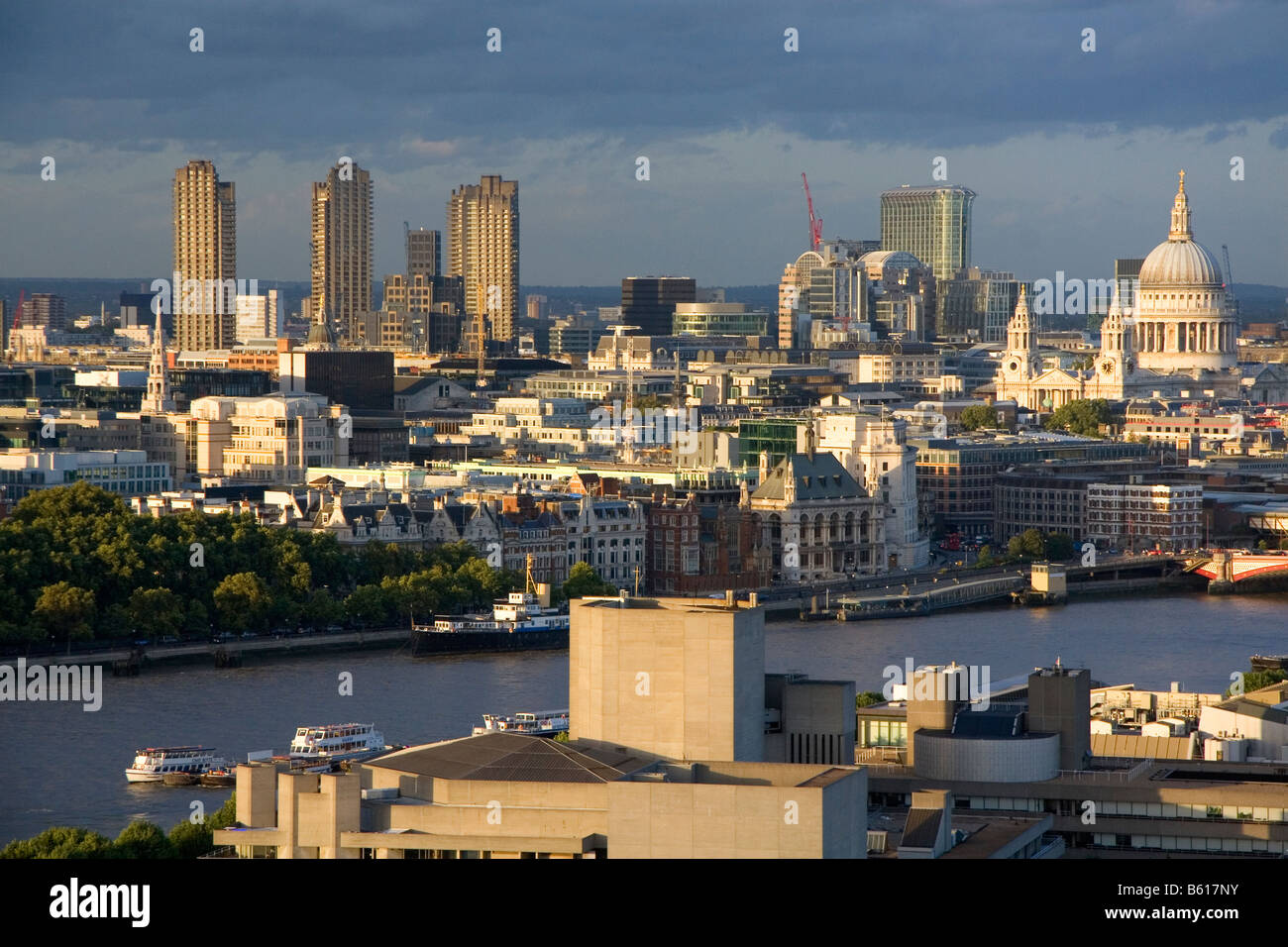 View from the London Eye of the city of London England Stock Photo