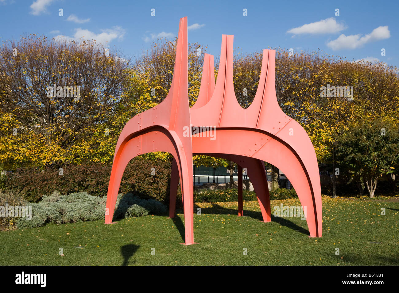 Alexander Calder Sculpture Garden on National Mall near Smithsonian Washington D.C. Stock Photo