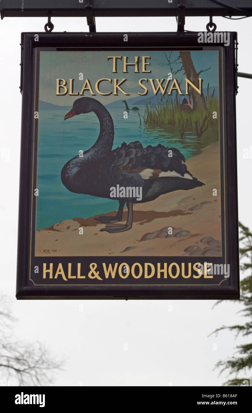 Public House Pub Sign The Black Swan Pease Pottage West Sussex Uk Pub Signs Pubs Stock Photo