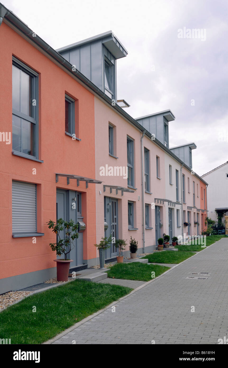 Estate of terraced houses, recently finished, Bonn, North RhineWestphalia Stock Photo Alamy