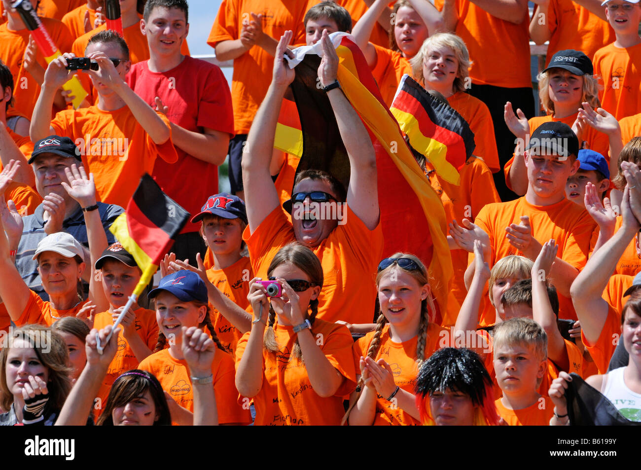 German fans, European Fistball Championships, 25. 27.07.2008 in