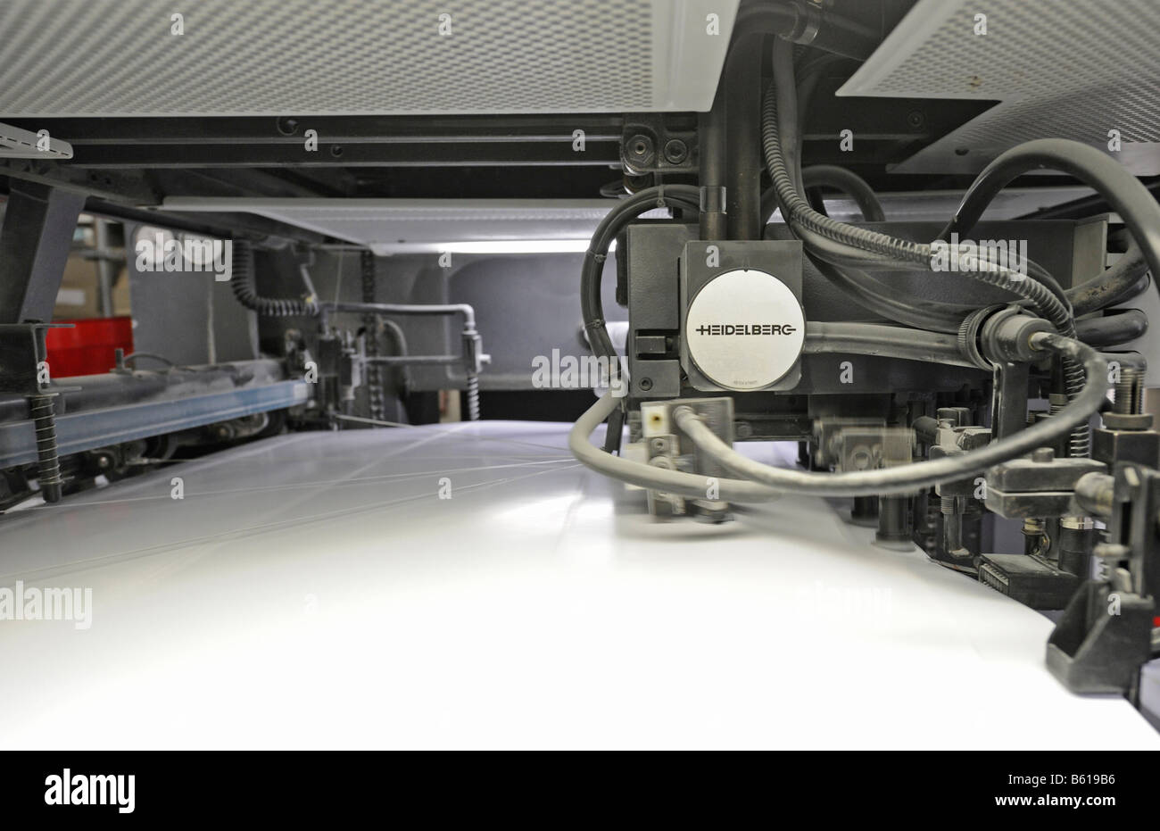 Delivery module of a Heidelberg Speedmaster printing press in a ...