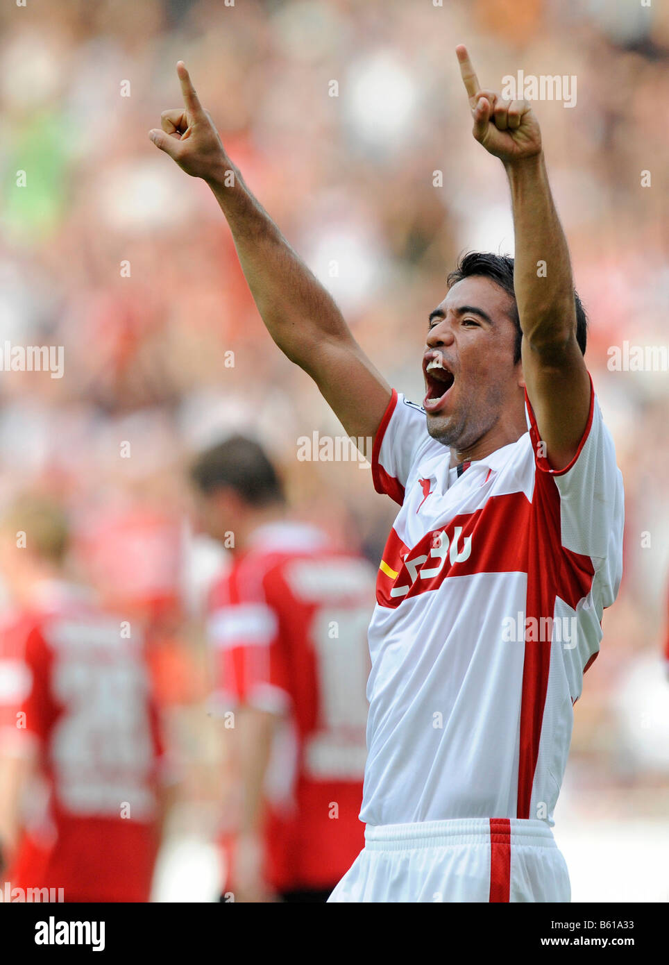 Pavel PARDO, playing for VfB Stuttgart, celebrating a goal Stock Photo