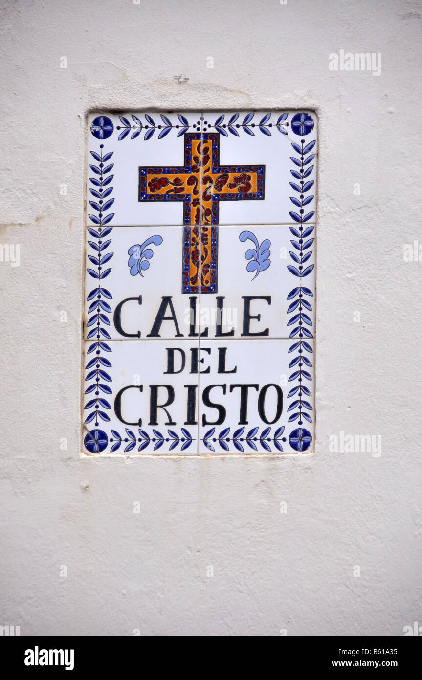 street marker for calle del cristo in old san juan, puerto rico Stock ...