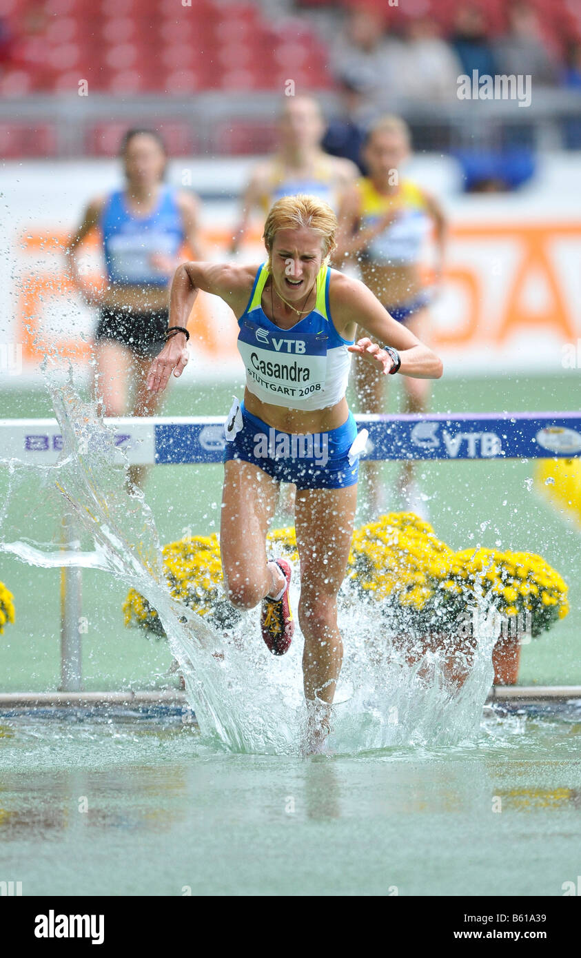 Christina CASANDRA, ROU, 3000m Steeplechase during the IAAF 2008 World Athletics Final for track and field in the Mercedes-Benz Stock Photo