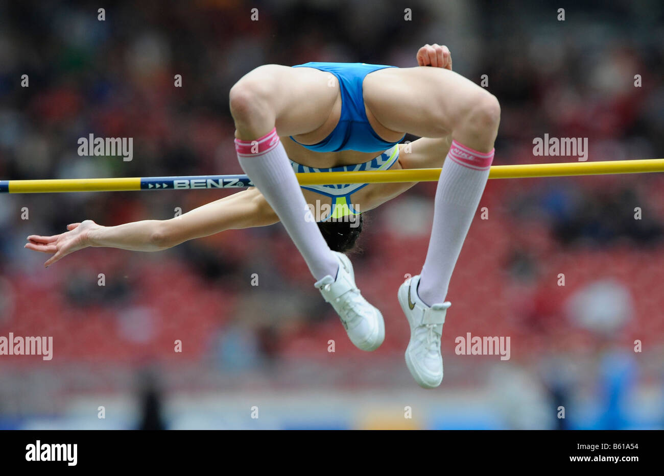 Ariane FRIEDRICH, GER, High Jump, at the IAAF 2008 World Athletics Final for track and field in the Mercedes-Benz Arena Stock Photo