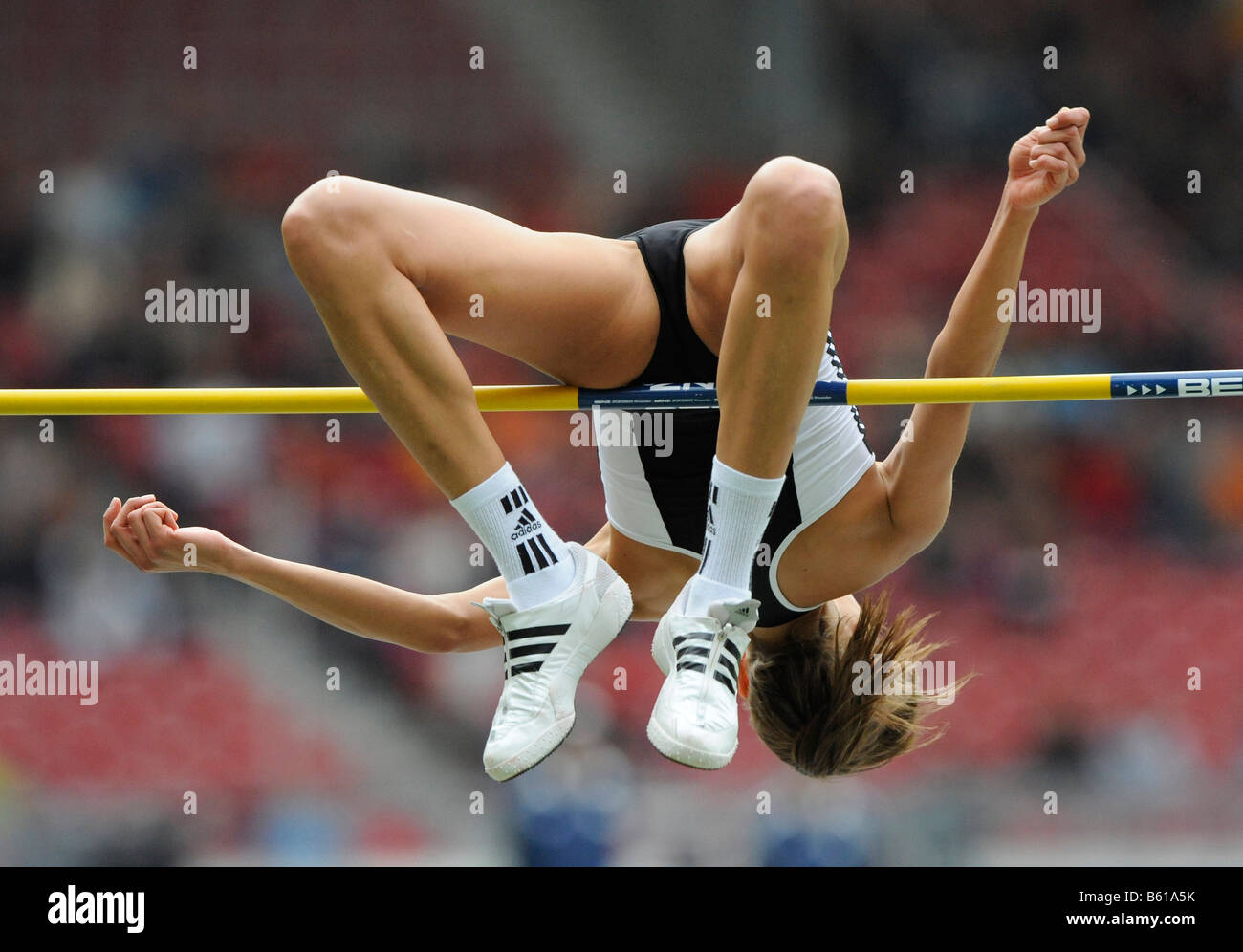 Blanka VLASIC, CRO, High Jump, first place, at the IAAF 2008 World Athletics Final for track and field in the Mercedes-Benz Stock Photo