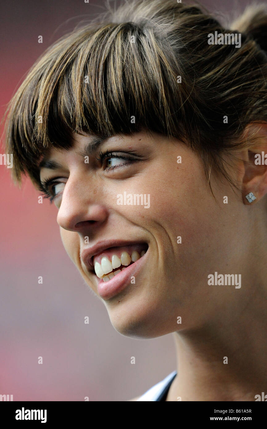 Blanka VLASIC, CRO, High Jump, first place, at the IAAF 2008 World Athletics Final for track and field in the Mercedes-Benz Stock Photo