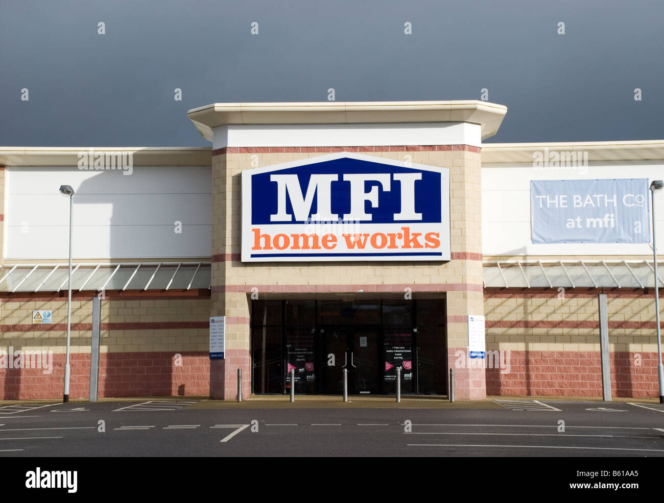 mfi with storm clouds gathering Stock Photo