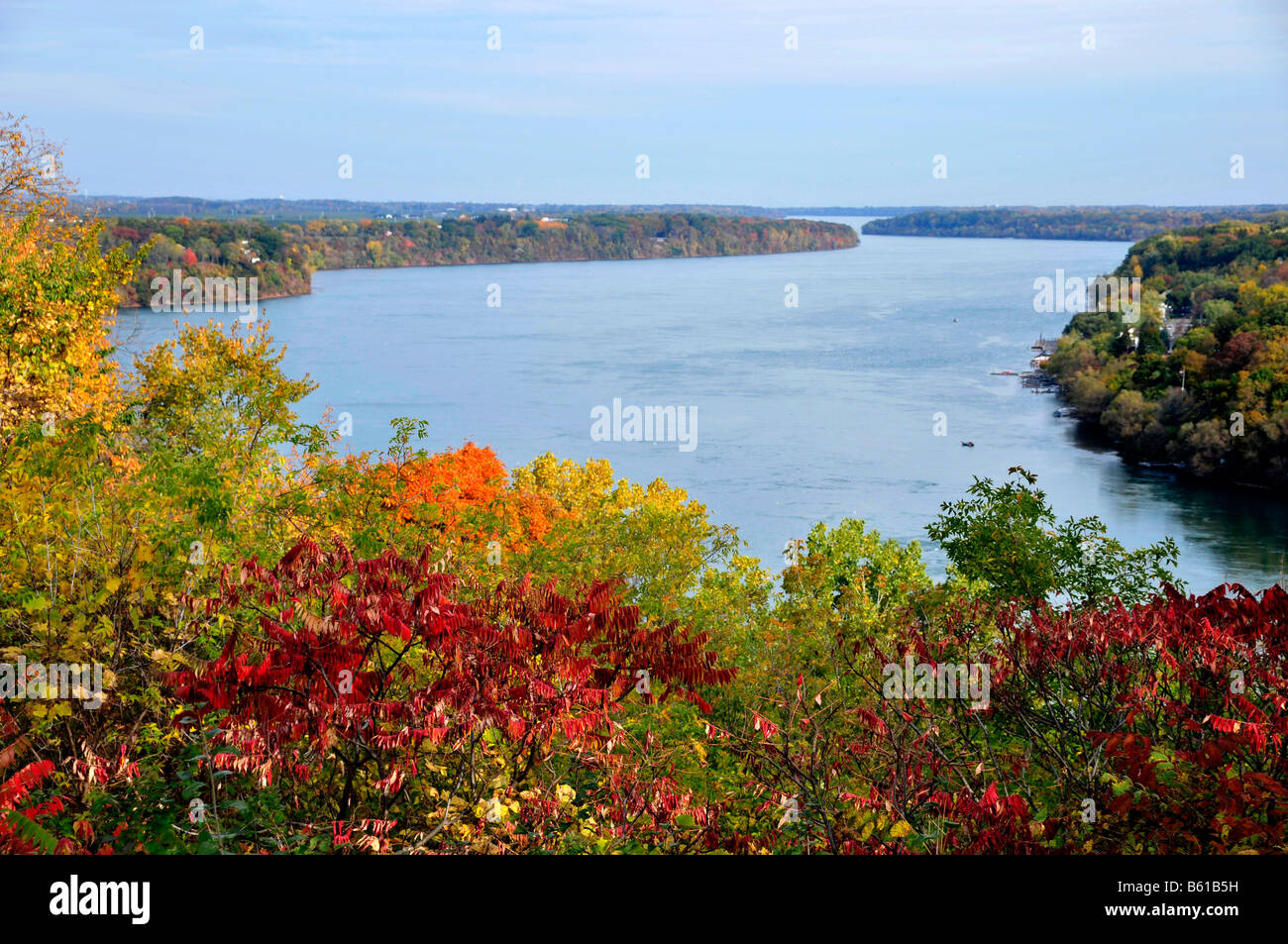 Niagara River Ontario Canada escarpment falls fall colors Stock Photo