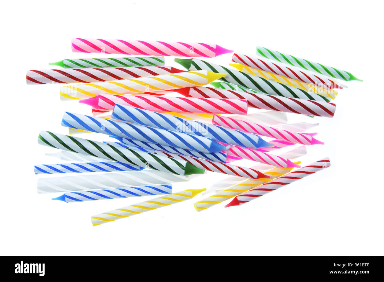 Birthday candles white background hires stock photography and images