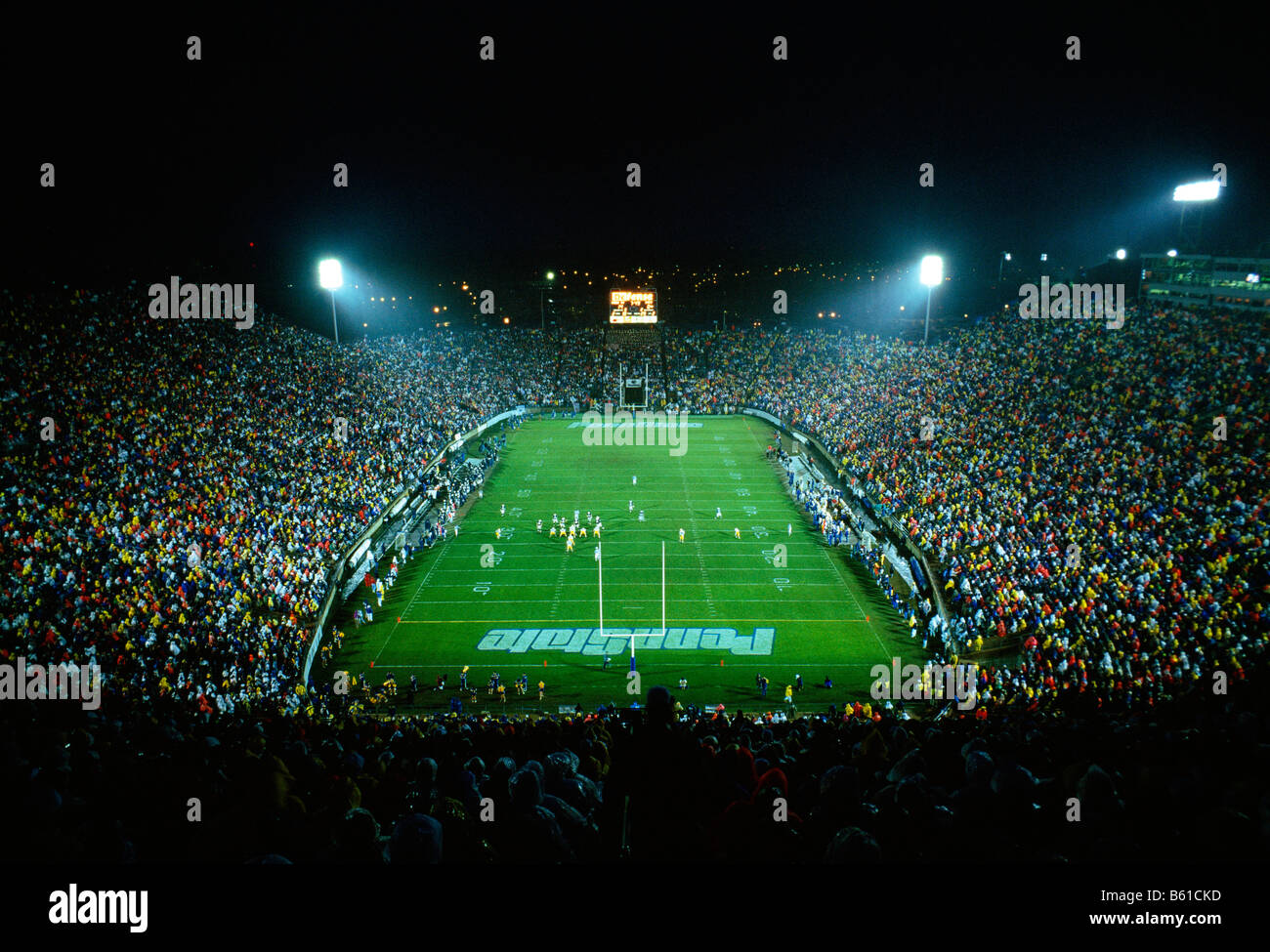 Penn State University playing Pittsburgh University, night game of