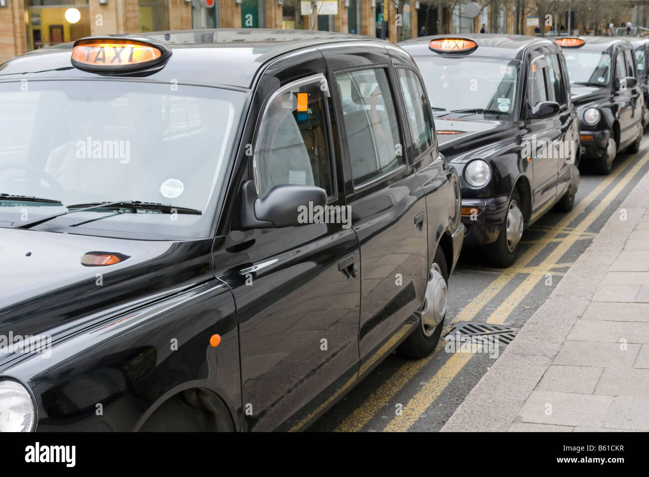 Taxi rank, London, UK Stock Photo