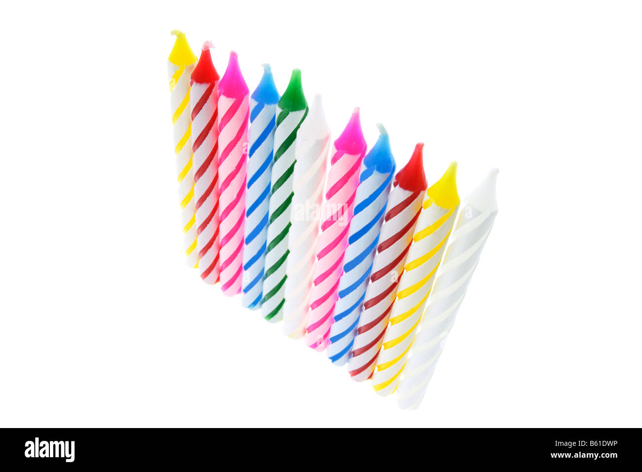 Row of Birthday Candles Stock Photo - Alamy