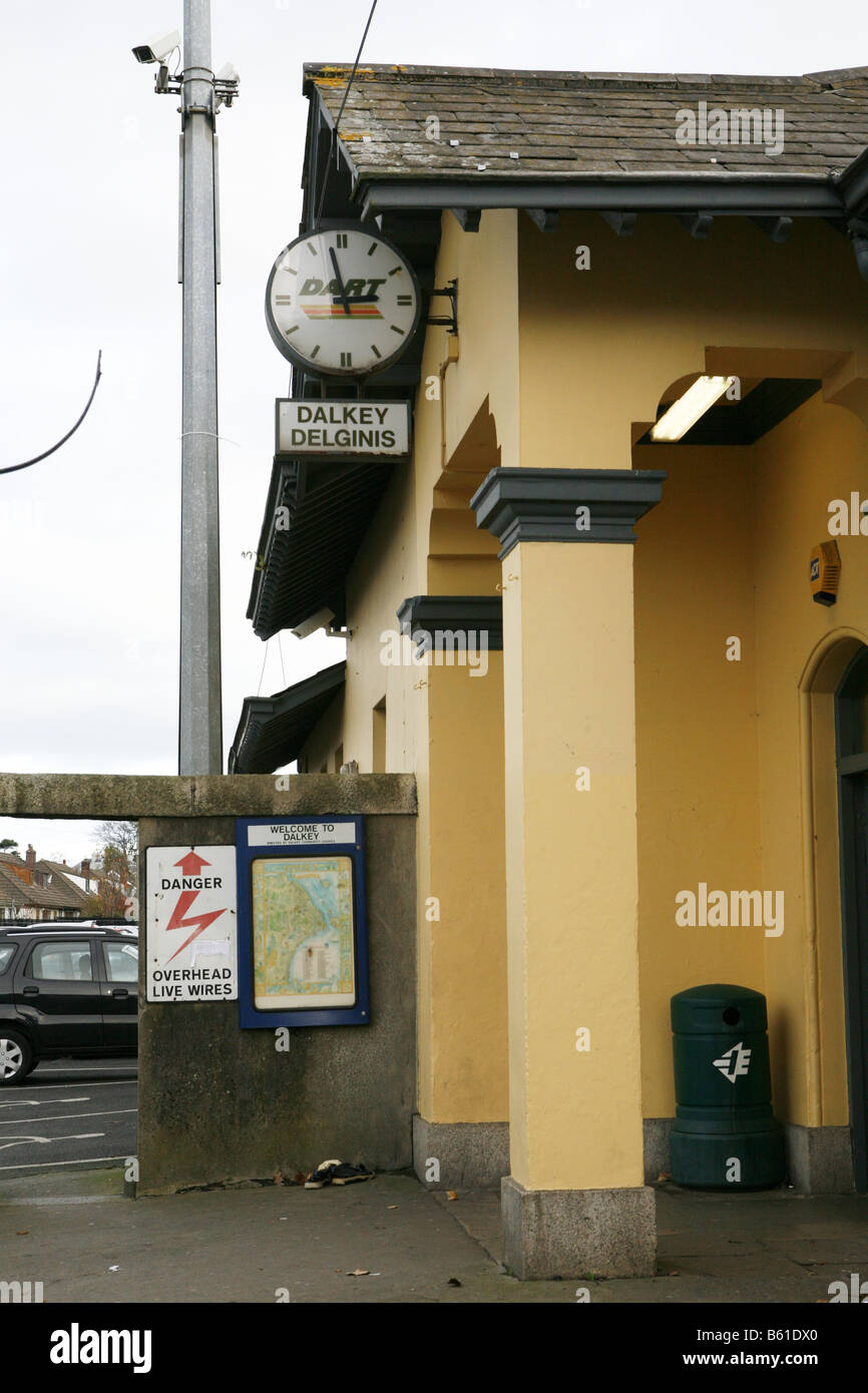 Dalkey Dart Station Dalkey Delginis CoDublin Co Dublin County Ireland Eire Stock Photo
