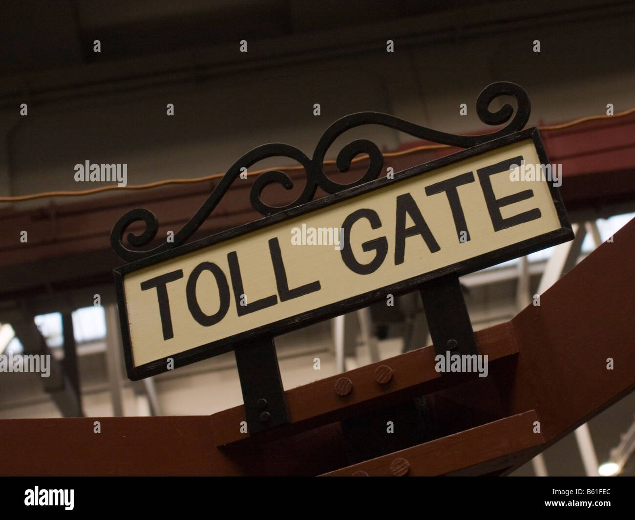 Toll Gate sign Museum of Transport Glasgow Scotland GB UK 2008 Stock