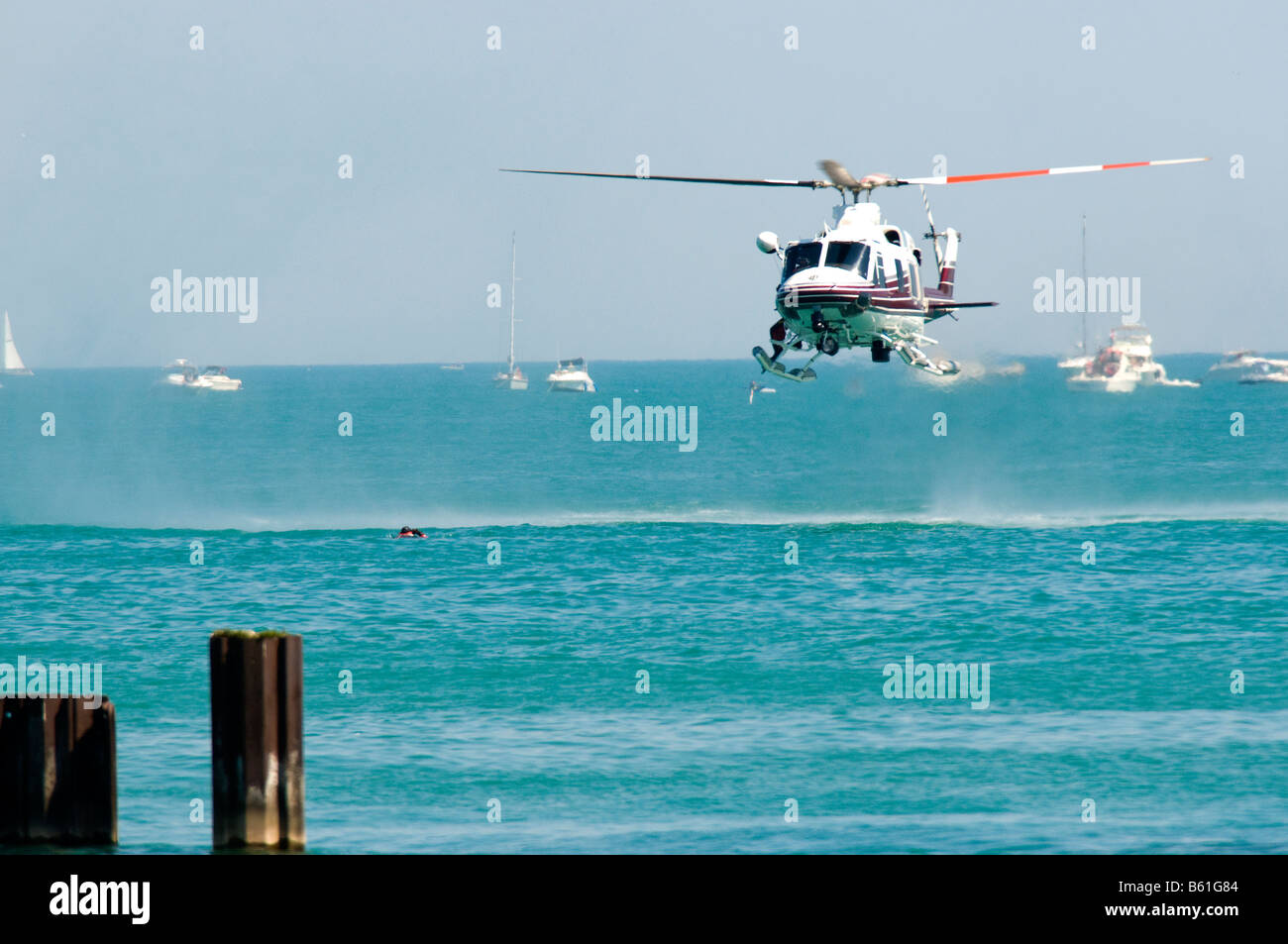 Rescue Helicopter Bell 205/Huey Chicago Fire Department Stock Photo Alamy