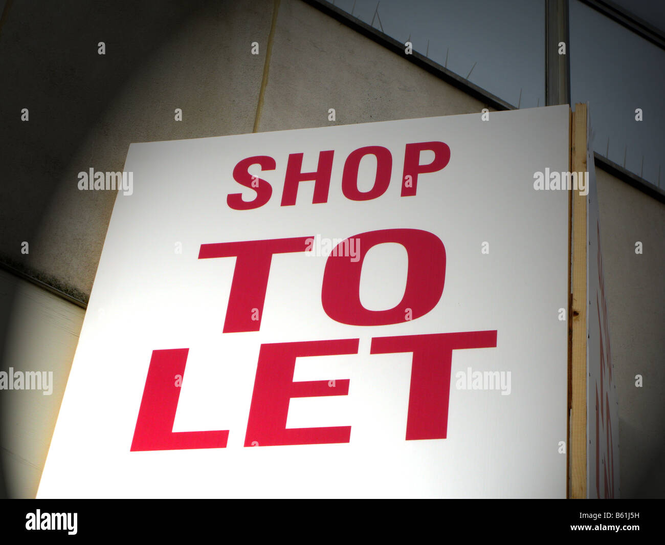 Shop to Let sign Stock Photo