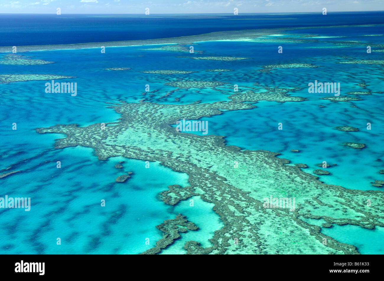Reefs and atolls of the Great Barrier Reef, Australia Stock Photo