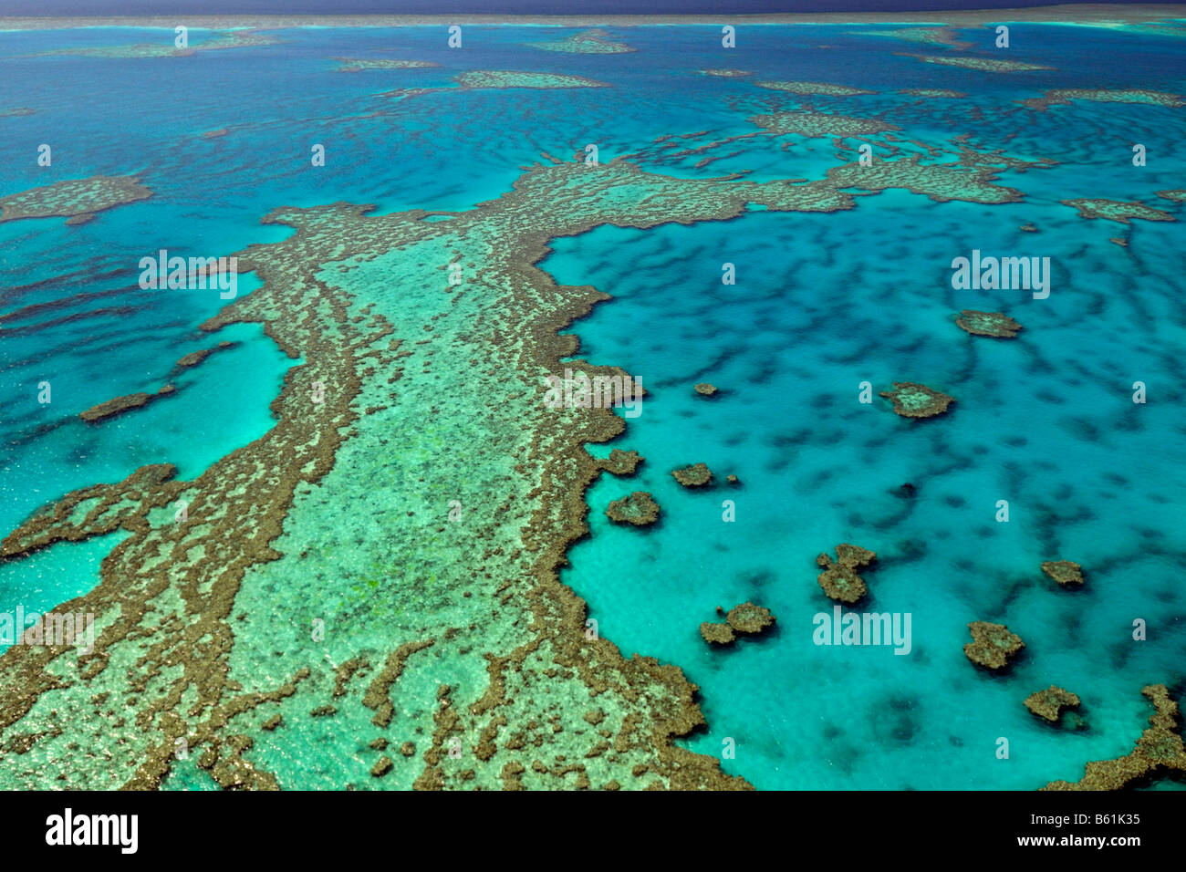 Reefs and atolls of the Great Barrier Reef, Australia Stock Photo