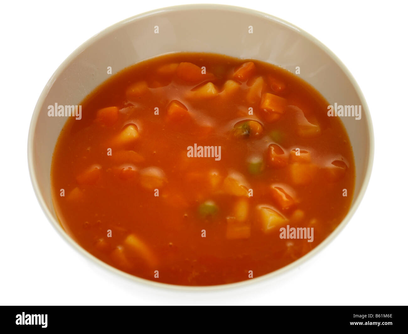 Bowl Of Vegetable Soup Stock Photo Alamy