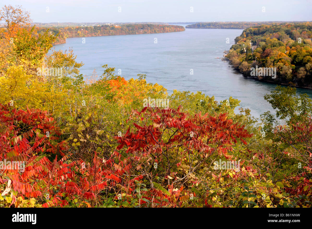 Niagara River Ontario Canada escarpment falls fall colors Stock Photo