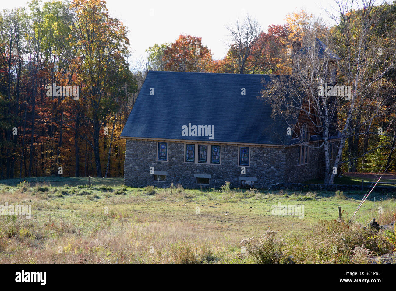Antrim Stone Church during the autumn months Located in Antrim New