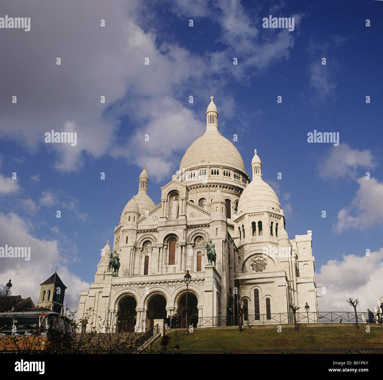 Paris, France, The Sacre Coeur (the Sacred Heart) church. The Basilica was opened in 1919after first world war.. Stock Photo