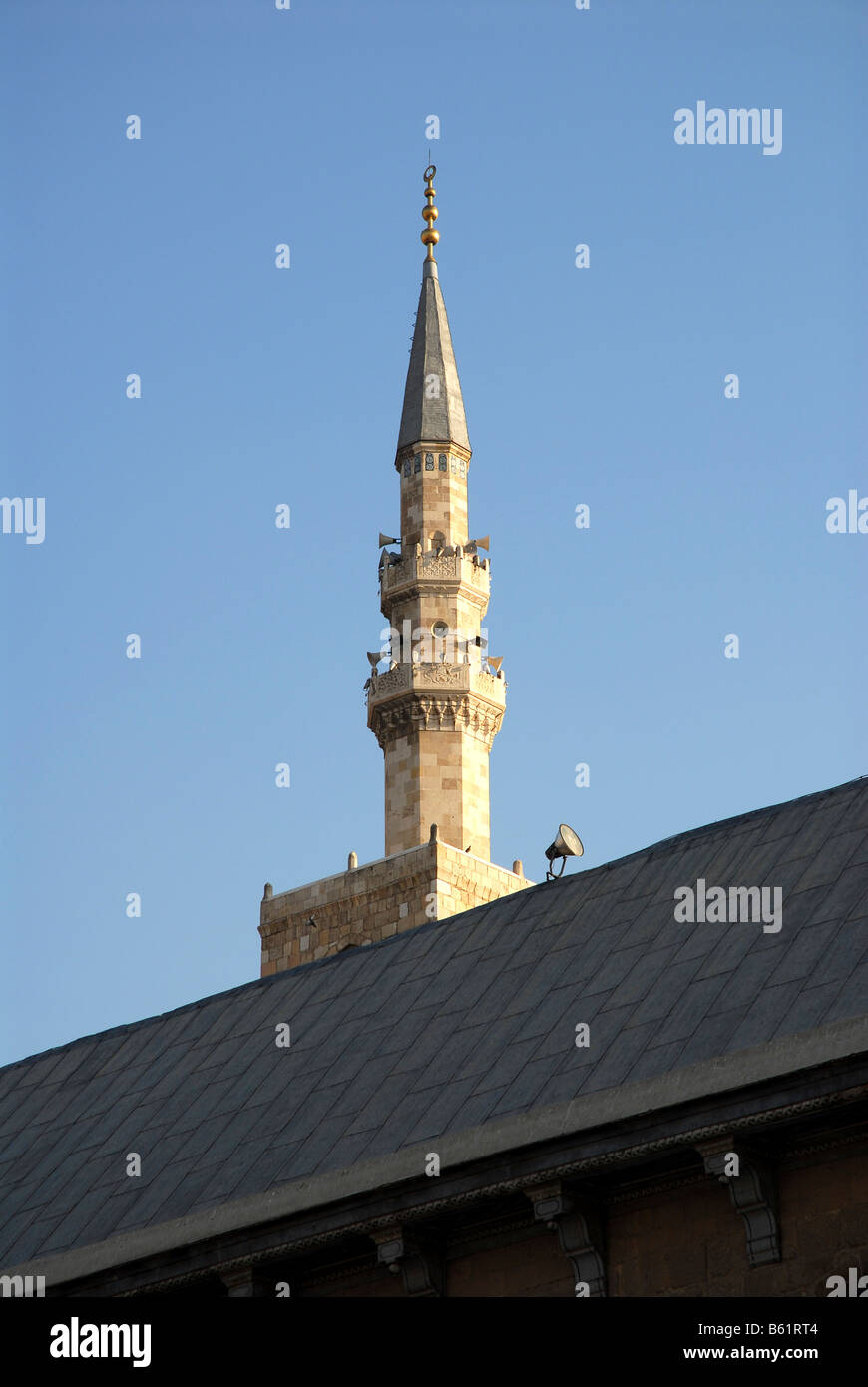 Minaret of the Omayyaden Mosque in Damascus, Syria, Middle East, Asia