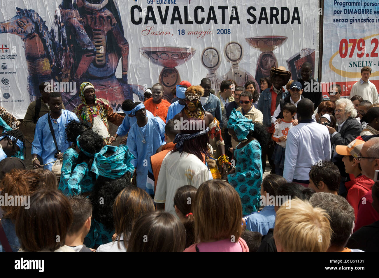 Cavalcata Sarda Festival in Sassari, Sardinia, Italy, Europe Stock Photo