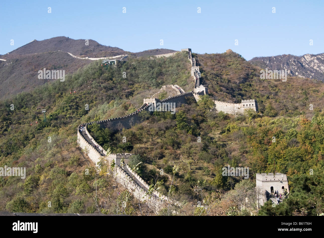 Great Wall, Mutianyu, Beijing, China Stock Photo