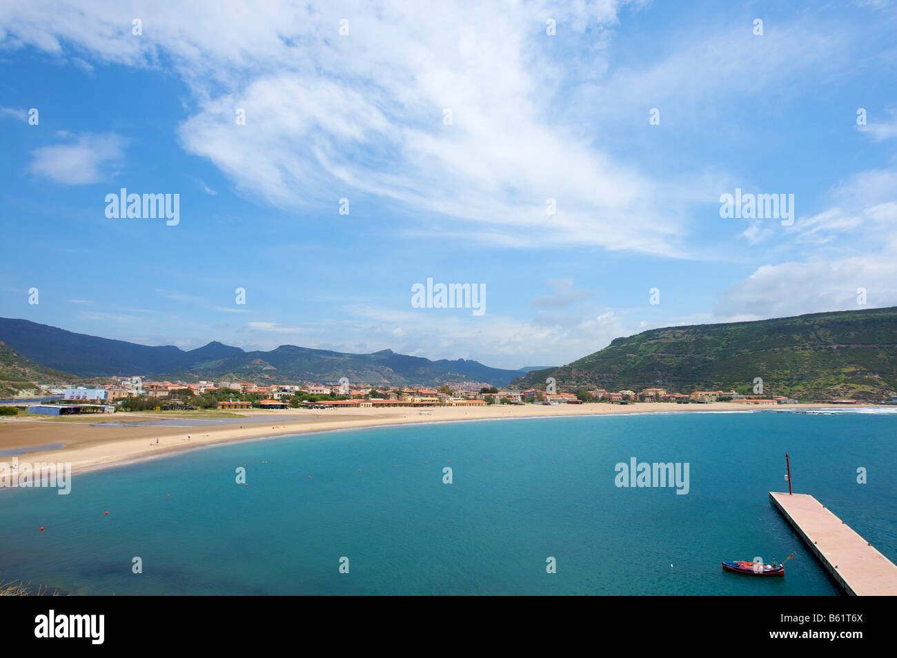 Bosa beach, Sardinia, Italy, Europe Stock Photo