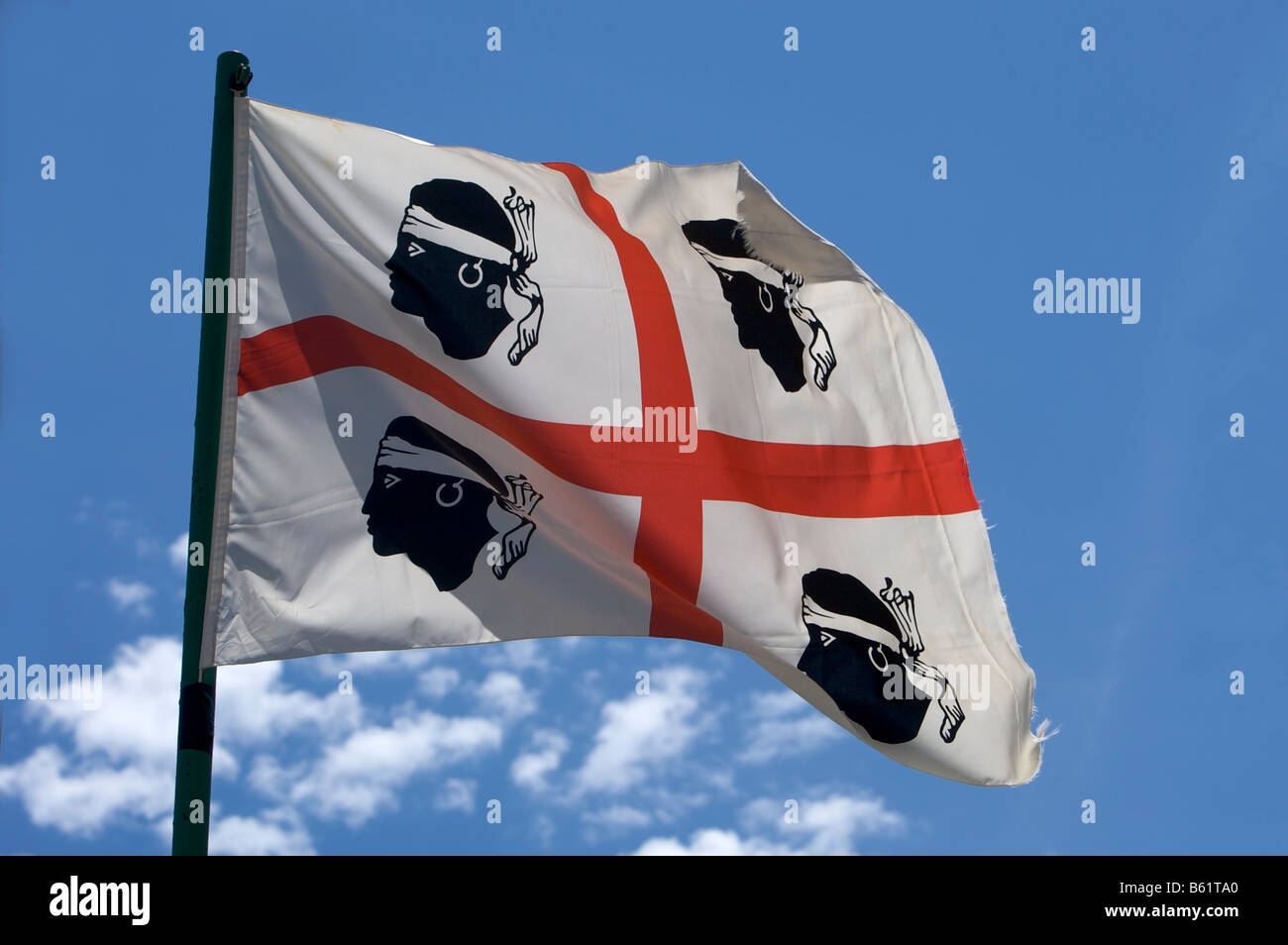 Sardinian flag, Sardinia, Italy, Europe Stock Photo
