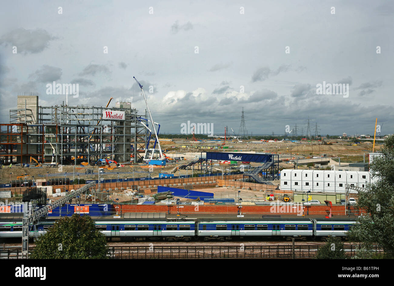stratford city construction train station 2012 olympics westfield shopping centre Stock Photo