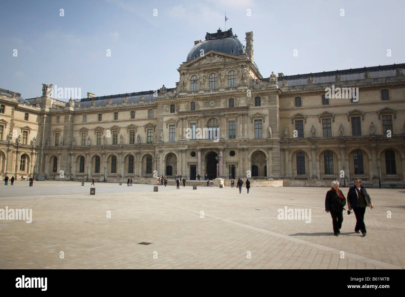 A view from a courtyard of the Musee du Louvre in Paris Stock Photo