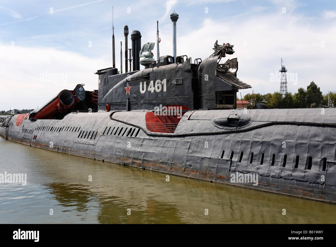 Peenemuende Maritine Museum, decommissioned Russian submarine U461, Usedom Island, Mecklenburg-Western Pomerania, Baltic Sea, G Stock Photo