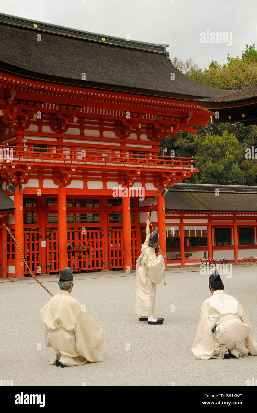 An archer shoots an arrow at the start of the ritual bow and arrow ...