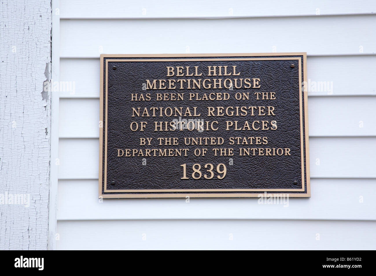 Bell Hill Meeting House during the autumn months Located in Otisfield Maine USA Stock Photo