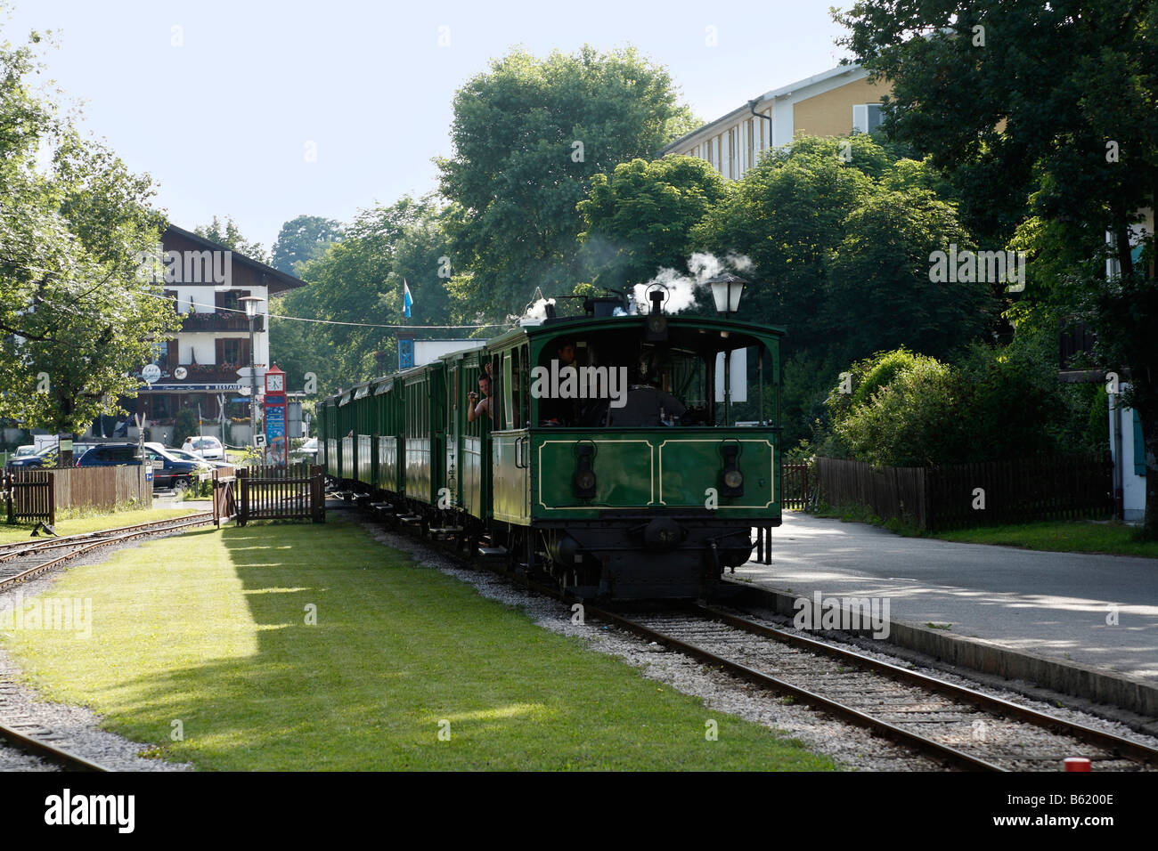Chiemsee Railway in Prien, Chiemgau, Upper Bavaria, Germany, Europe Stock Photo