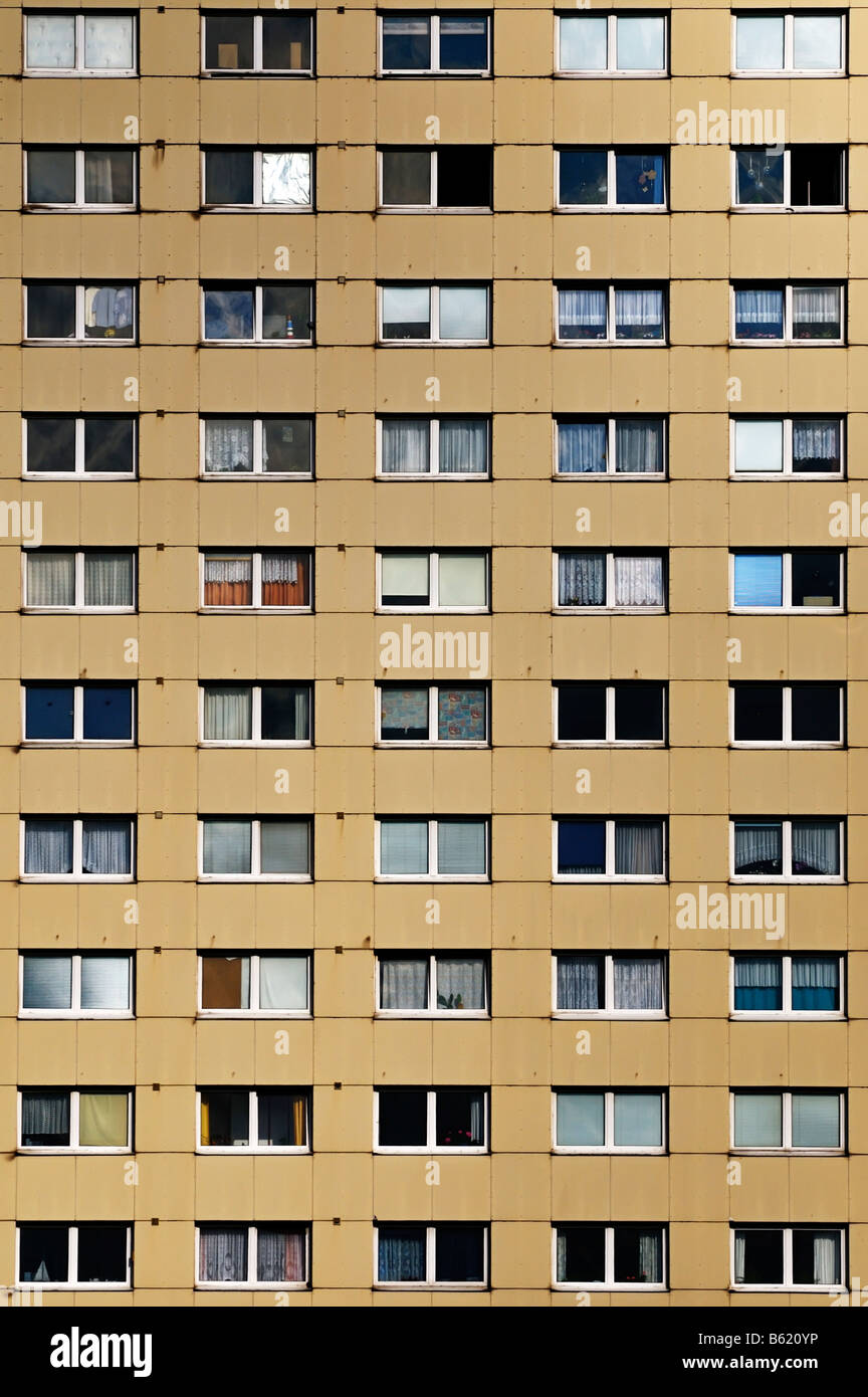 Facade of a block of flats, social housing Stock Photo
