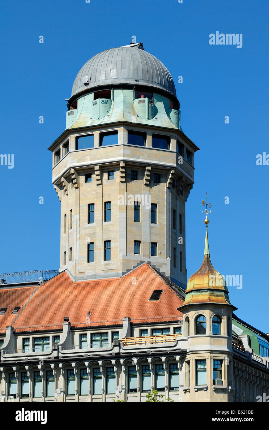 Zurich observatorium on the Urania Tower, Zurich, Canton of Zurich, Switzerland, Europe Stock Photo