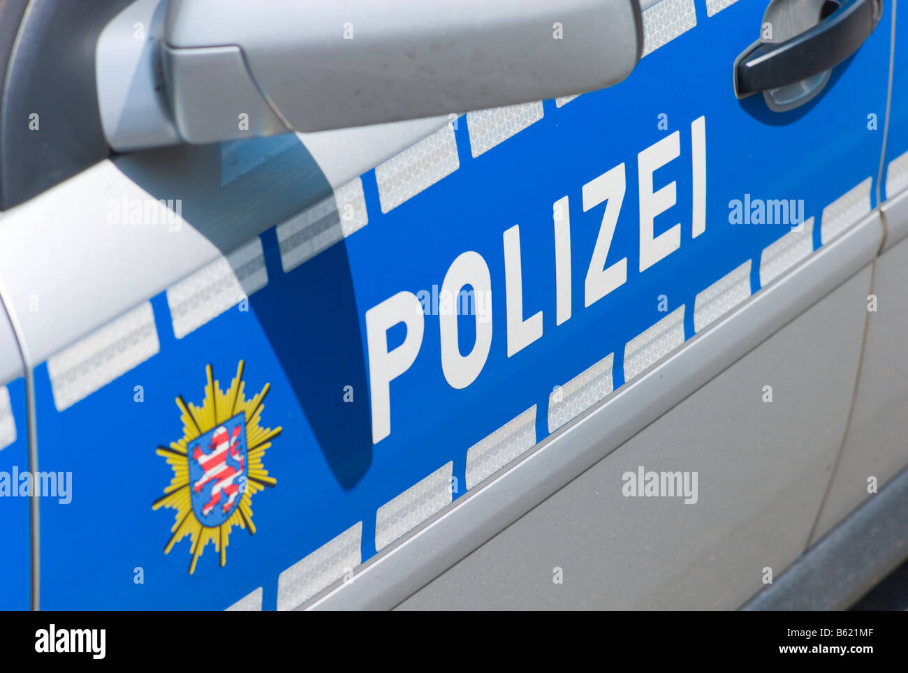 Police in lettering on a police car, Germany, Europe Stock Photo - Alamy