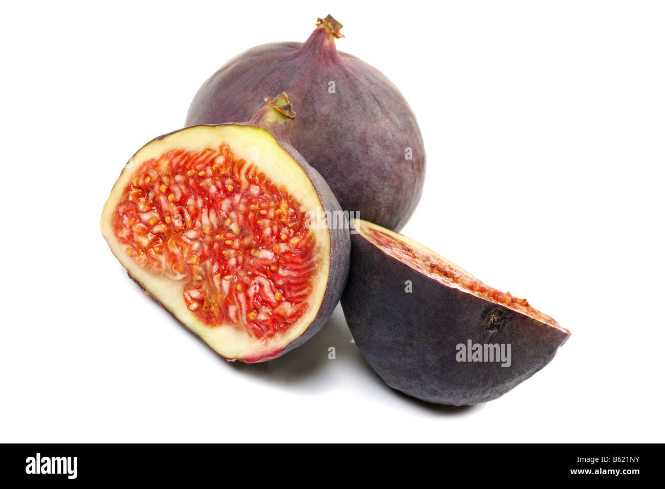 Over Ripped Figs Half fresh ripe red Cut Out Stock Images & Pictures - Alamy