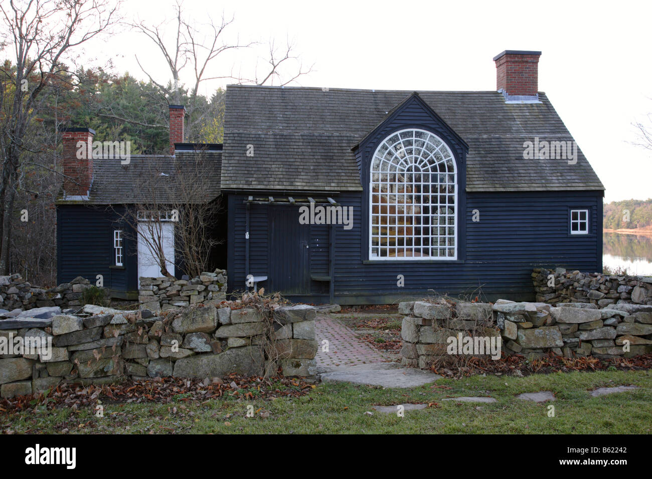 Hamilton House grounds during the autumn months located in South Berwick Maine USA Stock Photo