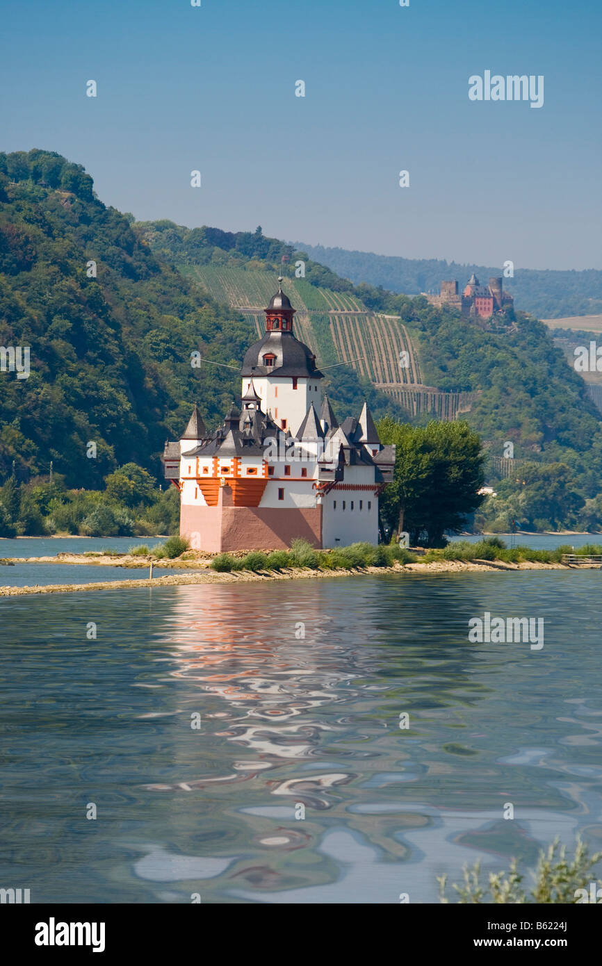 Burg Pfalzgrafenstein, a toll castle at Kaub, Rhinegau, Rhineland-Palatinate, Germany, Europe Stock Photo