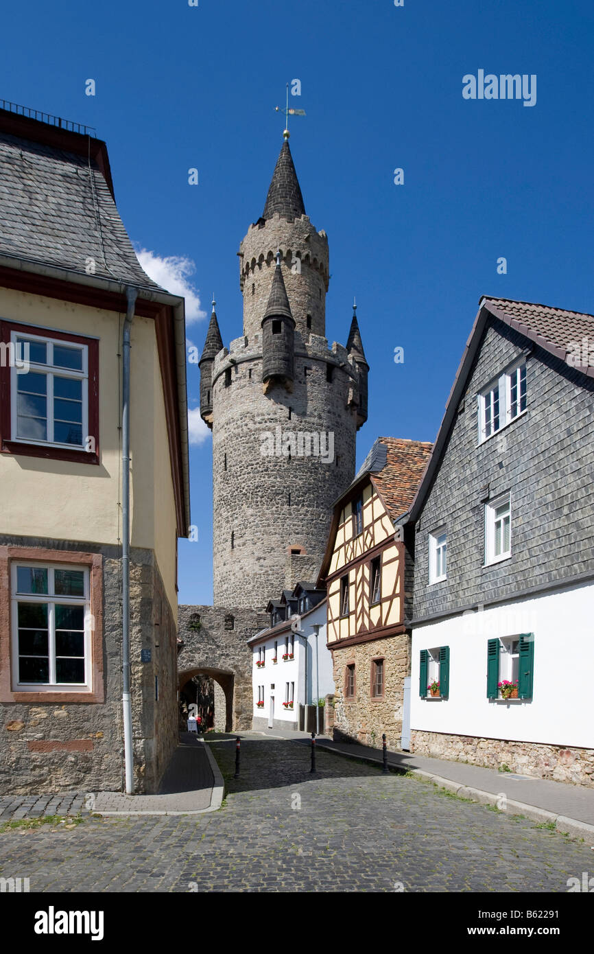 Adolfsturm Tower, Friedberg, Wetterau, Hesse, Germany Stock Photo