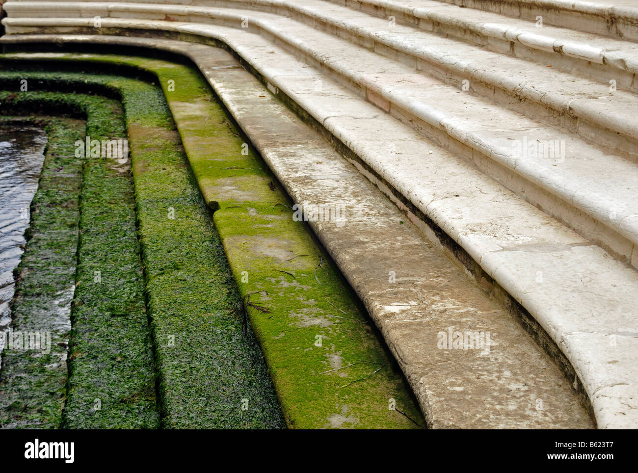 Steps leading to the Canal, Venice, Italy, Europe Stock Photo